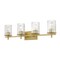 Z-Lite Grayson Vanity, 4-Light, 31 In.W x 5.75 In.L x 8.5 In.H, Modern Gold/Clear + Etched Opal 1949-4V-MGLD - alternate 2